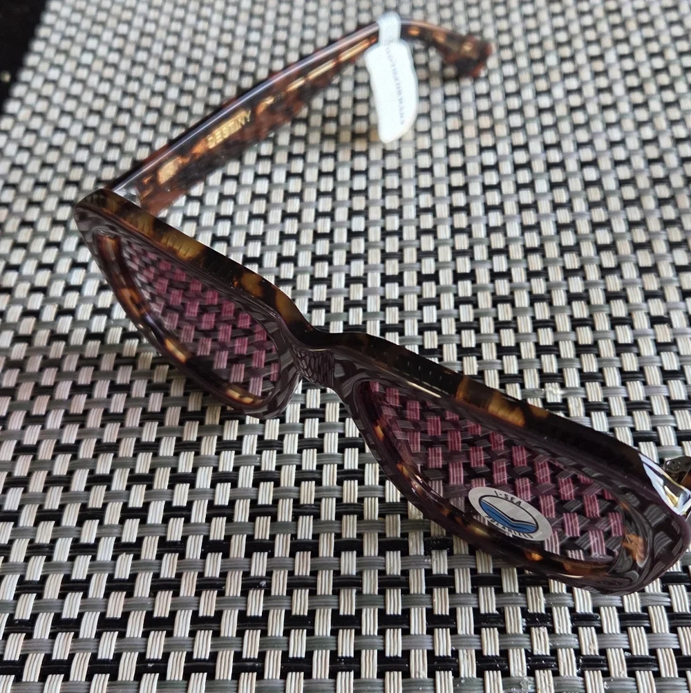 Anthropologie I-SEA Square Shield Sunglasses Purple